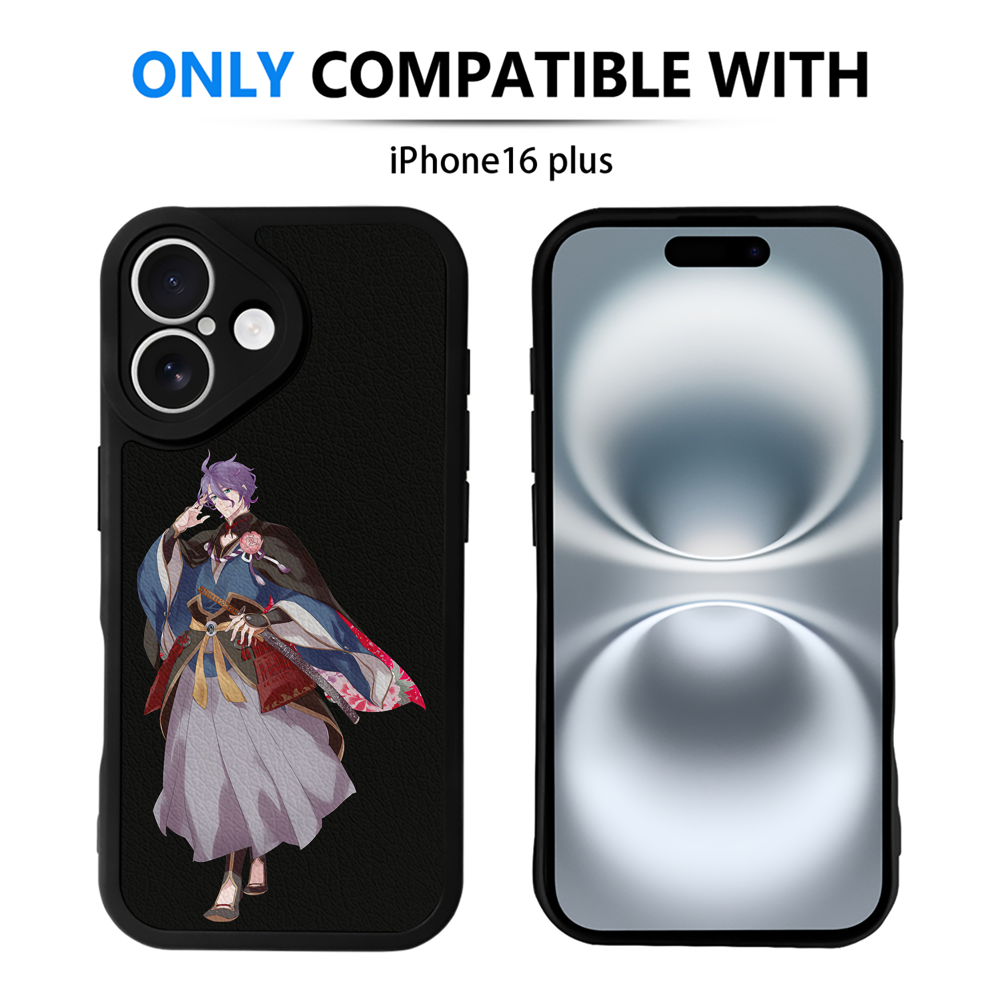 （画像用） 刀剣乱舞 Touken Ranbu 【iPhone 16シリーズ対応】シリコンスマホケース（レザー調） 材質：シリコン